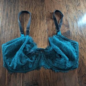 Victoria's Secret Dream Angels Lace Underwire Bra in Teal Size 38DDD
